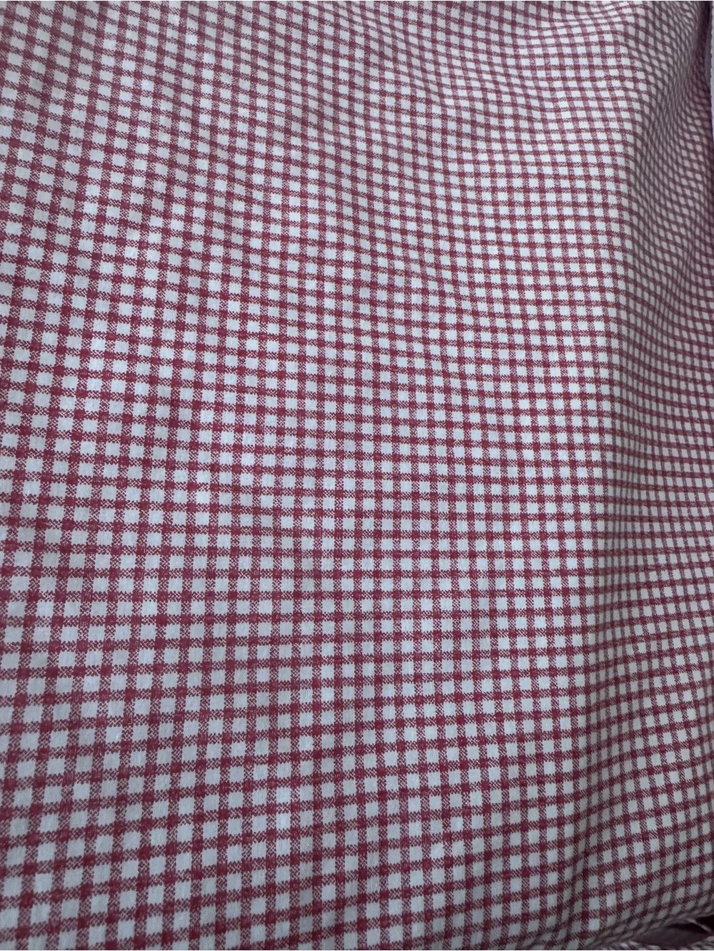 WAMSUTTA  / Red Gingham ~Twin Size ~Fitted ~Bedsheet